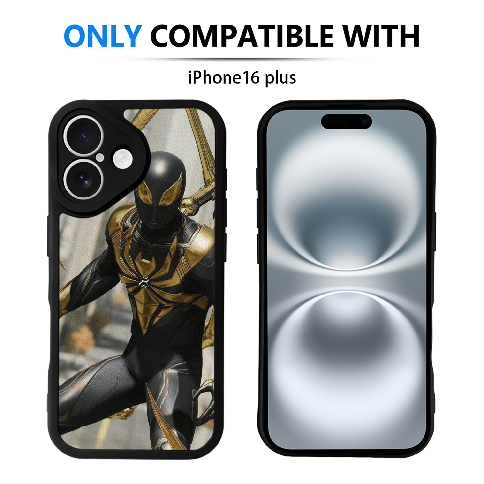 Spider Man スパイダーマン 【iPhone 16シリーズ対応】シリコンスマホケース（レザー調） 材質：シリコン